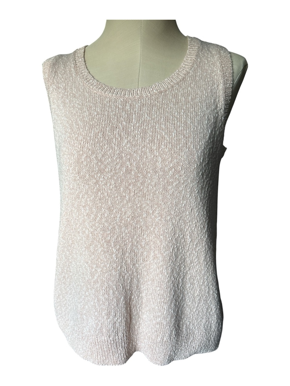 J. Jill Pale coral  Sleeveless Knit Crew Neck Sweater